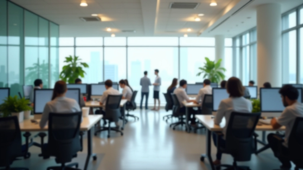 Modern Hong Kong office environment with professionals managing energy throughout the workday